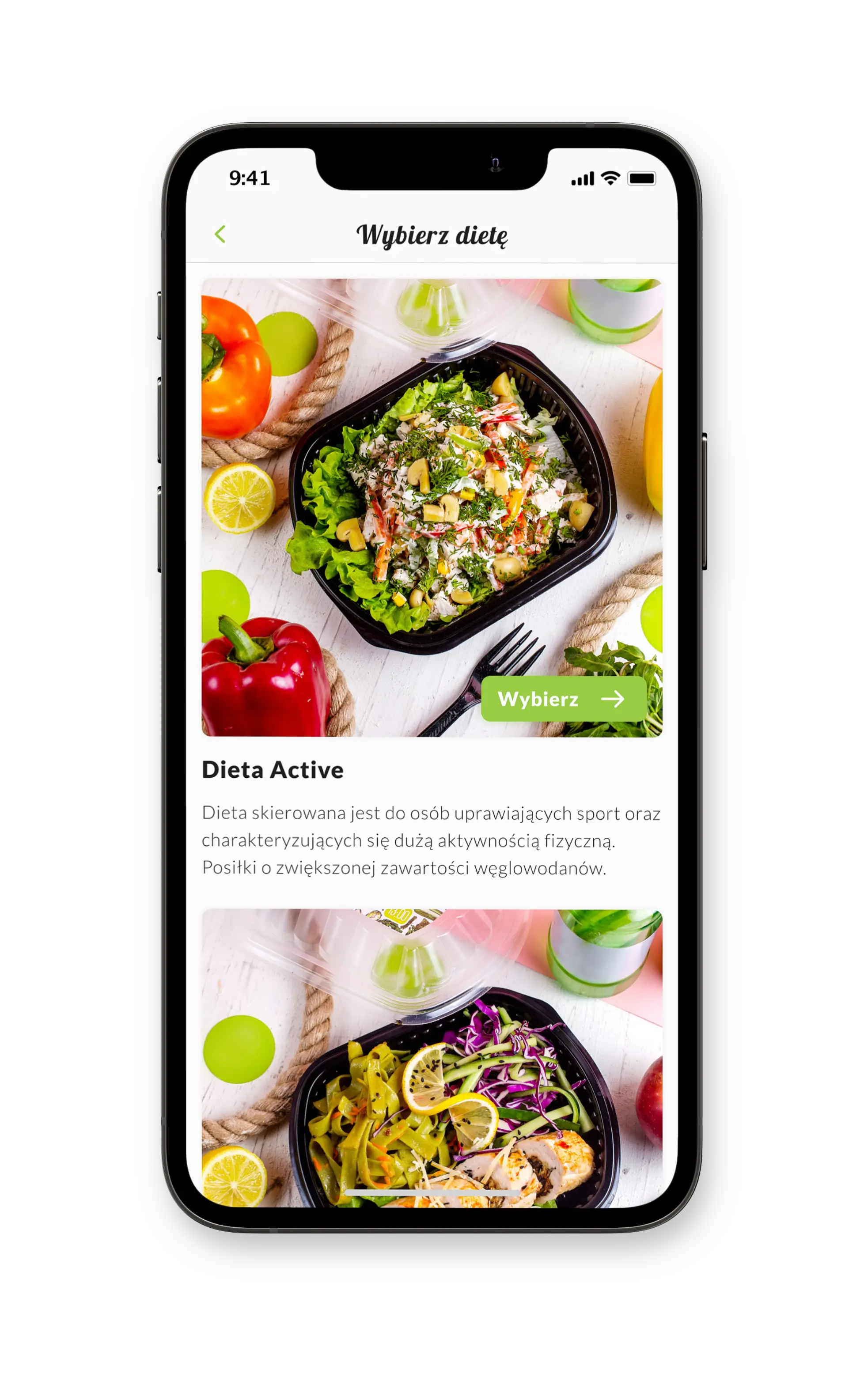 Aplikacja mobilna dla klientów cateringu dietetycznego